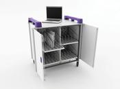 20 Port Laptop Storage Trolley Vertical
