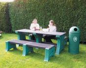 Stone Effect Premier Bench (Without Back) 3 Seater image