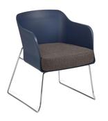 Verona Tub Chair Chrome Skid Base
