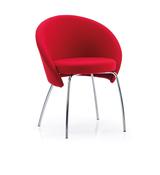 Viva Tub Chair with 4 Curved Chrome Legs