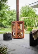 RB73 Quaruba XL Mobile Outdoor Fireplace with 4-Sided Glass image