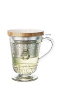 La Rochère Versailles Glass Tea Mug with Infuser &amp; Bamboo Lid – 270ml