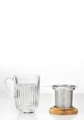 La Rochère Ouessant Glass Tea Mug with Infuser &amp; Bamboo Lid