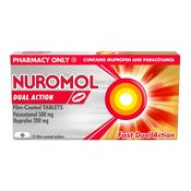 Nuromol Dual Action Pain Relief 200/500Mg Tablets 12s image