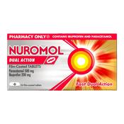 Nuromol Dual Action Pain Relief 200/500Mg Tablets 24s image