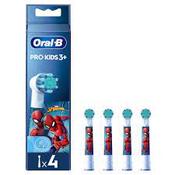 Oral B Kids Stages 3+ Spiderman Refill Heads 4 Pack image