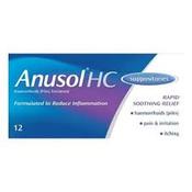 Anusol Hc Suppositories 12 pack image