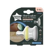 Tommee Tippee Breast-Like Soother 0-6M Night Time image