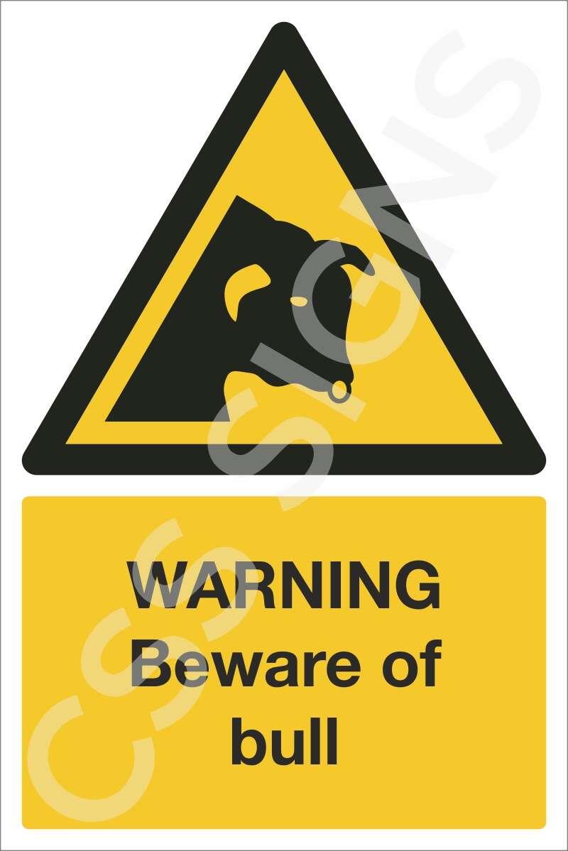Warning Beware of Bull Sign in Dublin | GetLocal Ireland