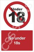 No Under 18s Sign