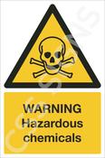 Warning Hazardous Chemicals Sign