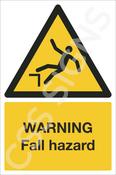 Warning Fall Hazard Sign image