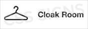 Cloak Room Sign