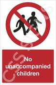 No Unaccompanied Children Sign