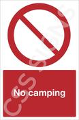 No Camping Sign