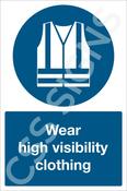 Wear High Visibility Clothing Sign