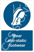 Wear Anti-Static Footwear Sign