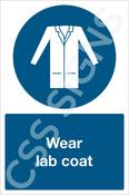 Wear Lab Coat Sign