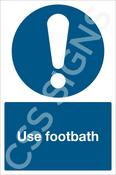 Use Footbath Sign