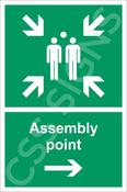 Assembly Point Right Sign