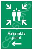 Assembly Point Left Sign
