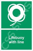Lifebuoy with Line Sign
