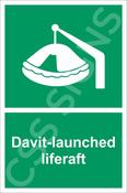 Davit-Launched Liferaft Sign