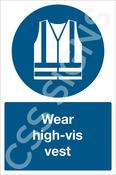 Wear Hi-Vis Vest Sign