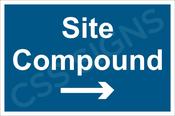 Site Compound Right Sign