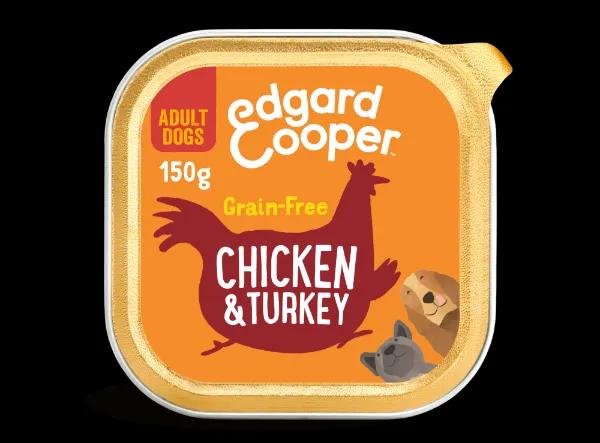 Edgard & Cooper Chicken & Turkey Wet Dog Food 150g Grain Free for Adult Dogs