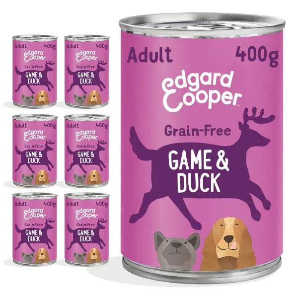 Edgard & Cooper Adult Grain-Free Game & Duck Wet Dog Food 400g