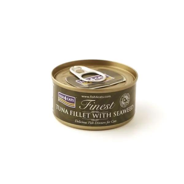 Fish4Cats Finest Wet Cat Food Tuna Fillet with Seaweed 70g Delicious Fish Dinners for Cats