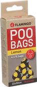 Flamingo Poo Bags Centa Lemon Scent 4 x 15 Bag Rolls image