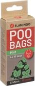 Flamingo Poo Bags Centa Mint Scent 4 x 15 Bag Rolls image