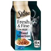 Sheba Fresh &amp; Fine with Tuna with Salmon with Whitefish in Jelly 6x50gr image
