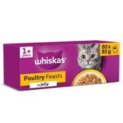 Whiskas 1+ Poultry Feasts in Jelly 80x85gr image