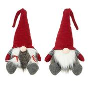 MR &amp; MRS SANTA IN BIG RED HATS (17x15x46cm)