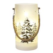 Light Up Forest Hanging Glass Lantern (10x20cm)
