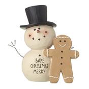 Bake Christmas Merry Snowman (8.5x6x10.5cm) image