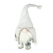 White Fabric Santa With Shaking Body (20x16x52cm)