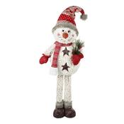 Large Standing Snowman With Skis (H68cm)
