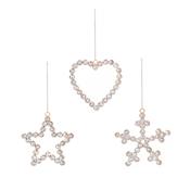 10cm 3Asst Gold Diamante Star