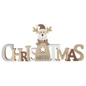 Merry Christmas Wooden Sign (40x2x18cm) image