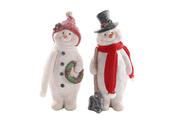25.5CM RESIN SNOWMAN-ASSTD
