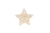 30CM GOLD WOVEN STAR W/10L B/O