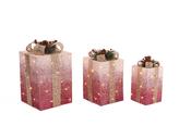 Set Of 3 - PLUM LED GIFT BOXES image