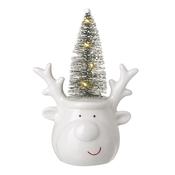 Reindeer With Xmas Led Tree Hat (9.2x7x18cm)