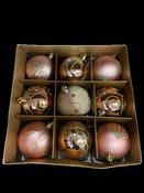 9 pce - 60mm - Rose Gold Decorated
