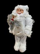60 cm- White Standing Santa