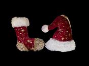 ruby Sparkle Velvet Hat or Shoe (PRICE PER 1 ITEM)